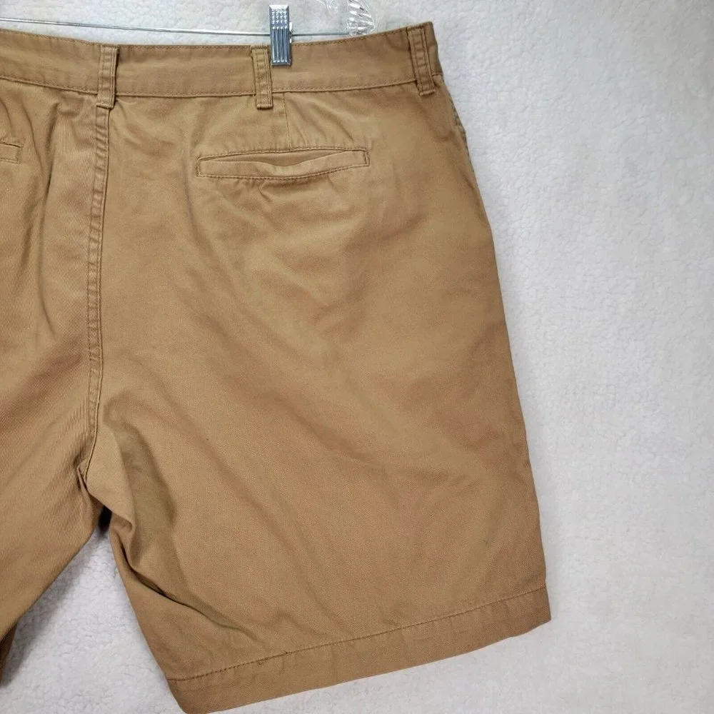 St. John's Bay Brown Pure Cotton High Rise Classic Preppy Chino Shorts